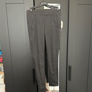 Wit & Wisdom Black and Gray Checkered Trousers